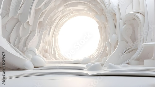 White futuristic abstract background