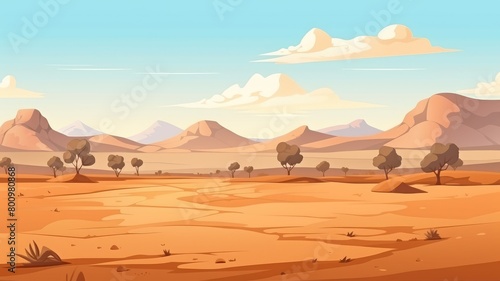 African Desert Adventure Game Landscape