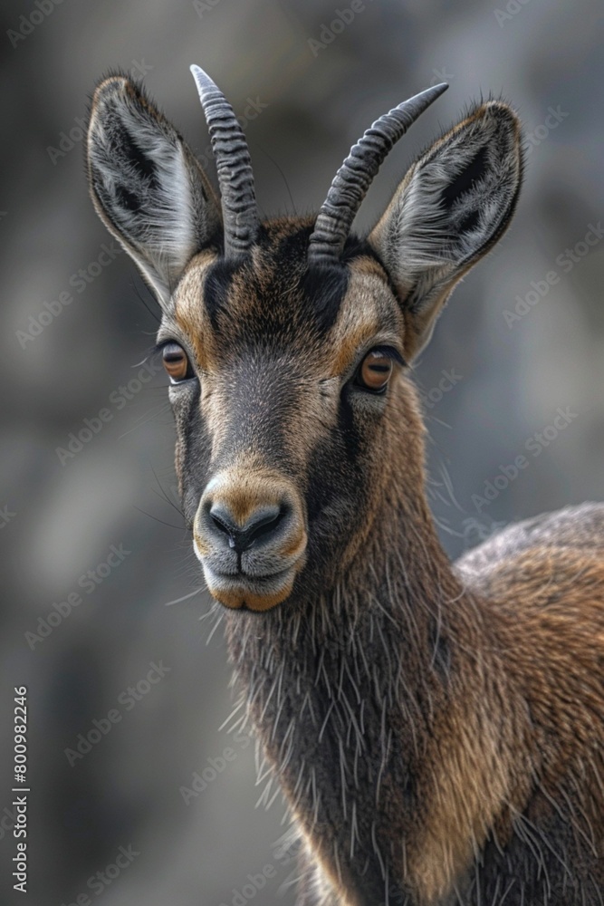 AI generated illustration of a Balkan Chamois (Rupicapra rupicapra balcanica) in Balkan mountains AI generated illustration of a Balkan Chamois (Rupicapra rupicapra balcanica) in Balkan mountains