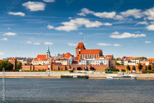 Torun city panorama in summer, Poland.