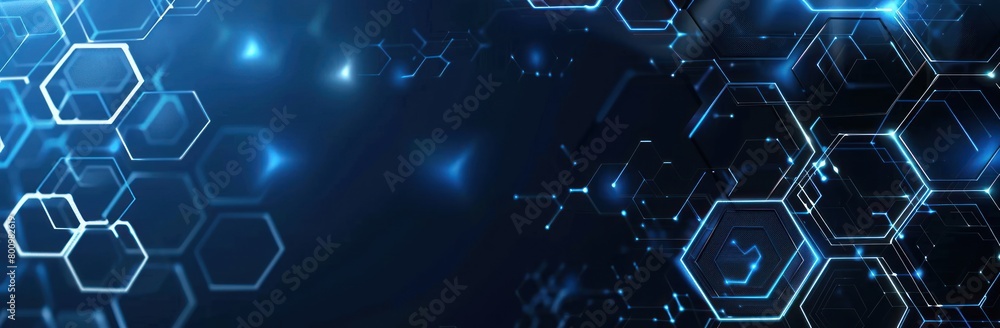 Dark blue abstract and futuristic hexagon technology background Dark blue abstract and futuristic hexagon technology background