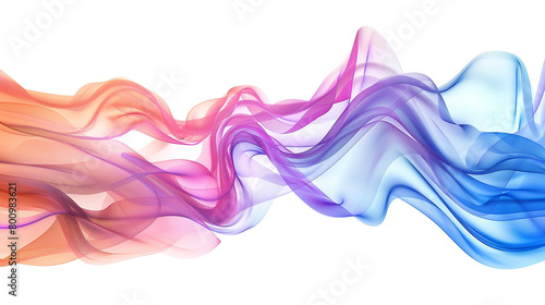 Glide through the currents of advancement with fluid gradient lines in a single wave style isolated on solid white background