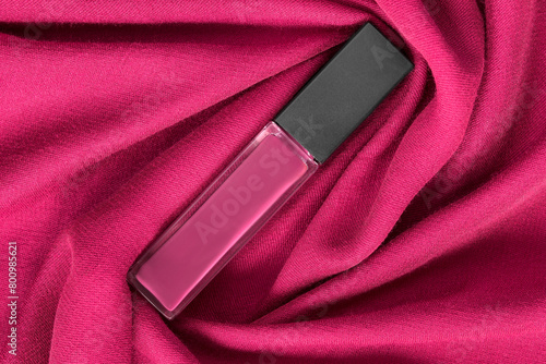 Lipstick on draped fabric photo