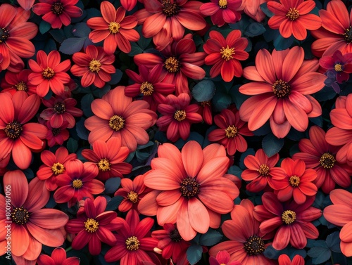 Seamless pattern colorful flowers background wallpaper