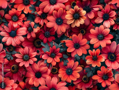 Seamless pattern colorful flowers background wallpaper