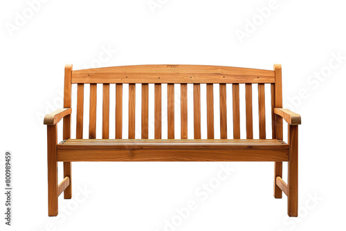 Tranquil Teak Seating on Transparent Background