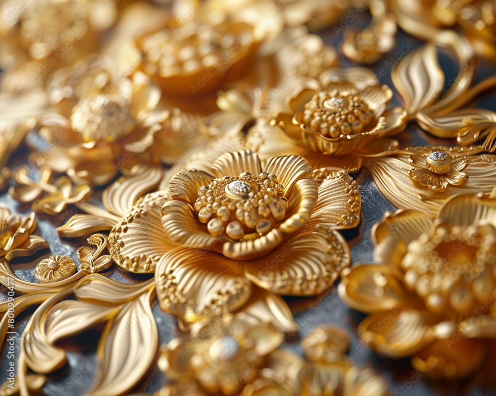 Unleash the beauty of gold in art and jewelry through a creative tilted angle view Illustrate the richness of this metals cultural significance over time with a blend of artistic flair Unleash the beauty of gold in art and jewelry through a creative tilted angle view Illustrate the richness of this metals cultural significance over time with a blend of artistic flair