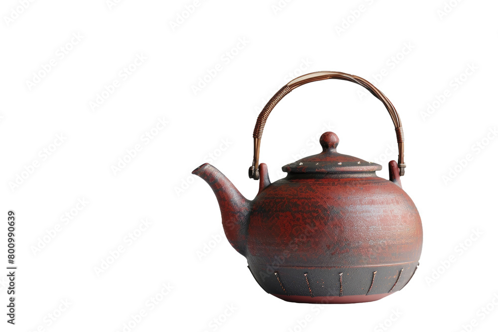 Classic Japanese Teapot on Transparent Background