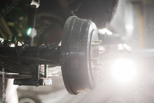Close-up of a car's drum brakes. © Михаил Решетников