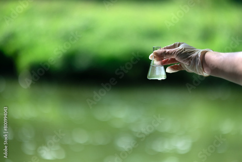 Sampling water for testing. Study of the quality of waste and drinking water. Water analysis