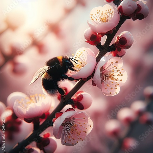 Spring�s Elegy: The Butterfly on the Cherry Blossom photo