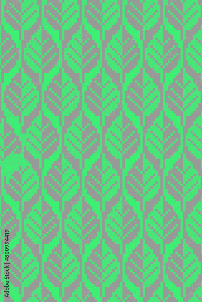 abstract shape leaf pattern design green background vector