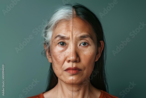 Aging differences in skincare managed through generational care, showcasing adult health and aging division with age portrayal.