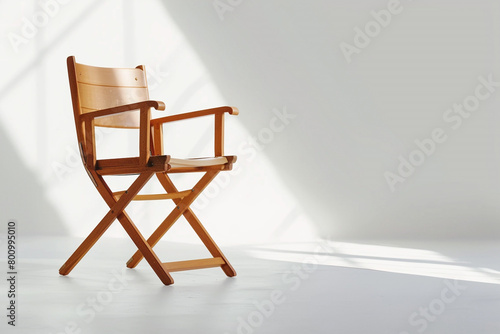 Luna director chair  a symbol of contemporary style  isolated on a pristine white surface.