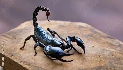 black scorpion close-up © valentin_b90