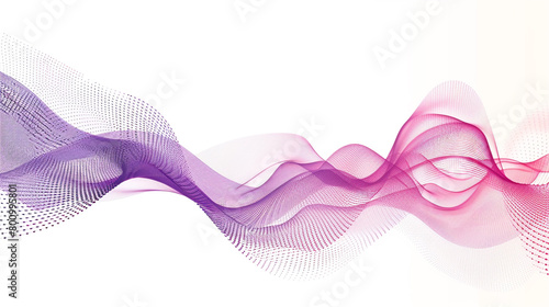 Explore the potential of decentralized finance (DeFi) with dynamic gradient lines in a single wave style isolated on solid white background photo