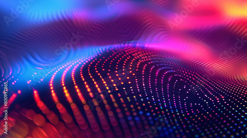 Explore the potential of biometrics in identity verification with vibrant gradient lines