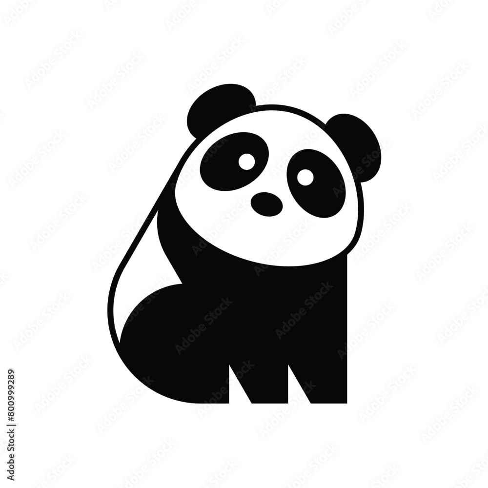 Panda logo. Icon design. Template elements Panda logo. Icon design. Template elements