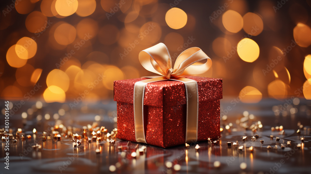 Colored gift boxes with gold ribbon, concept of Christmas holidays or a New Year Colored gift boxes with gold ribbon, concept of Christmas holidays or a New Year