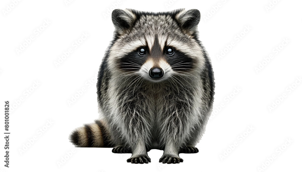 cute raccoon isolated on white background cute raccoon isolated on white background