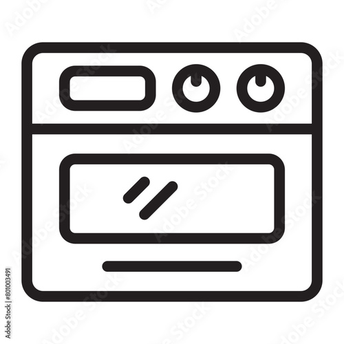 oven line icon