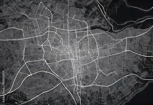 'roads white city Vector Medellin black map Colombia isolated background Background Pattern Vector Design Travel Banner Art City Illustration Road Concept White Poster Map Template Black Street'