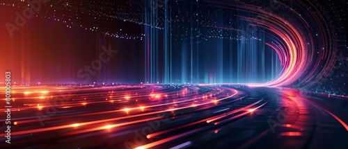 Digital background for tech, AI, data, audio, graphics