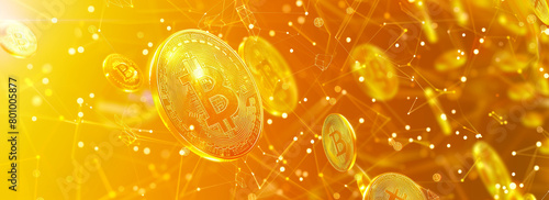 Bitcoins. Sfondo per presentazioni