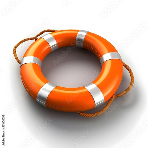 Top View Of Lifebuoy Isolated On A white Background © Feroz
