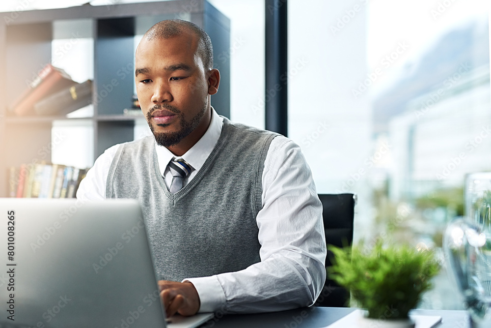 Laptop, search and businessman in office for planning, consulting and writing online feedback, review or b2b networking. Pc, typing and male administration officer checking startup financial report Laptop, search and businessman in office for planning, consulting and writing online feedback, review or b2b networking. Pc, typing and male administration officer checking startup financial report