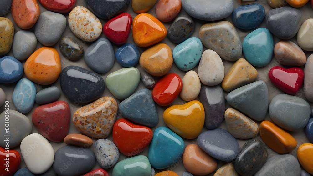 Colorful Beach Stones Background Colorful Beach Stones Background