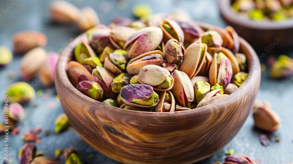 Pistachios on wooden table, ingredient variation bean spoon ripe Pistachios on wooden table, ingredient variation bean spoon ripe