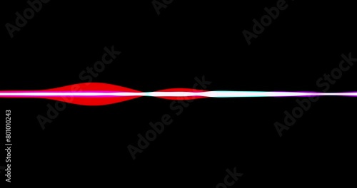 Waveform sound equalizer. Digital sound waves, isolated on black background