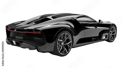 Isolated sports car  luxury design  high-speed  classic wheels  sleek  expensive  solo race  sporty elegance  automotive illustration