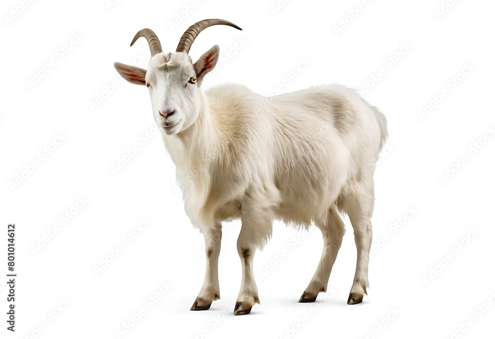 goat on a white background, bakra Eid, Eid ul adha