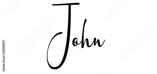 John - black color - name written - ideal for websites, presentations, greetings, banners, cards, t-shirt, sweatshirt, prints, cricut, silhouette, sublimation, tag