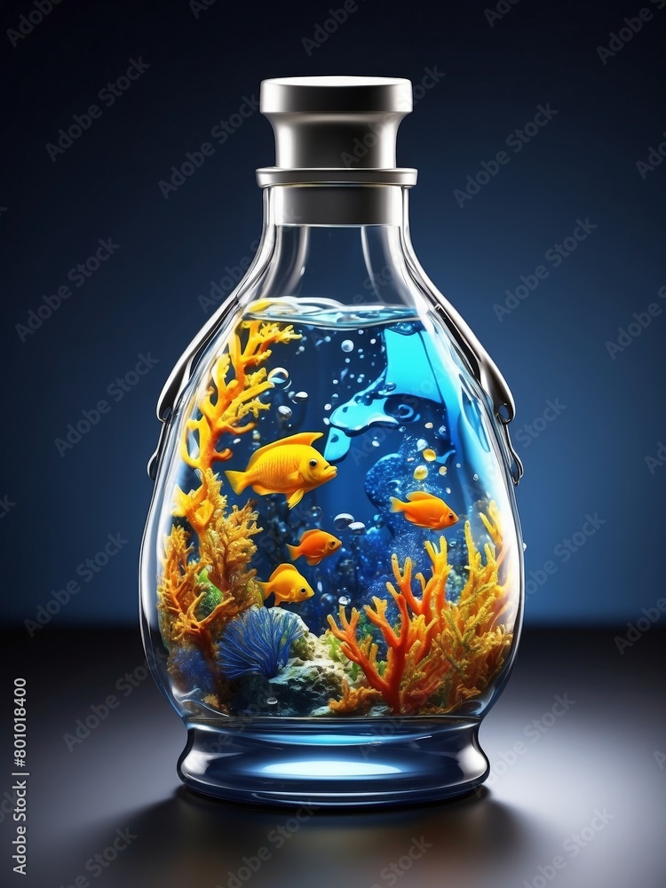 The underwater world of the ocean on the theme of World Oceans Day Generate ai The underwater world of the ocean on the theme of World Oceans Day Generate ai