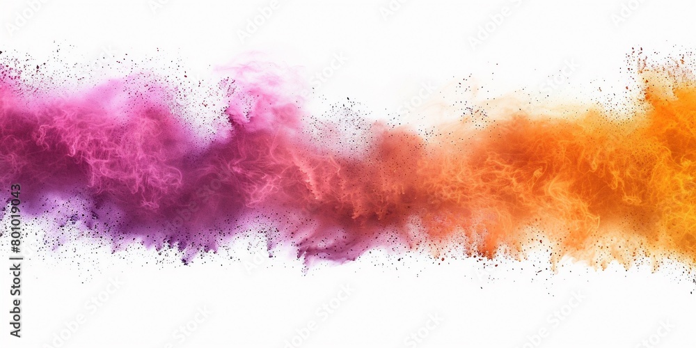 Obraz premium abstract background of summer tone coloured powder exploding in white background.