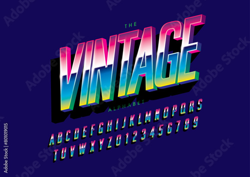 Wallpaper Mural Vector of stylized modern font and alphabet Torontodigital.ca