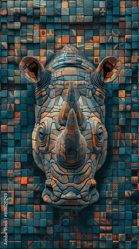 Rhino_Portrait_In_African_tiles_in_the_style_of_hyperrealistic_style (2)
