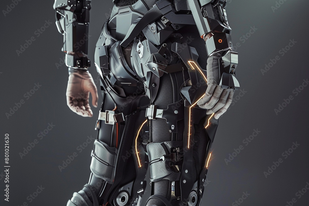 Next-gen powered exoskeleton with integrated armor plating