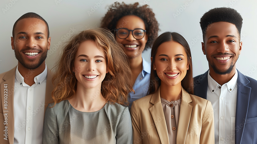 Happy Office Employees. Generative AI Happy Office Employees. Generative AI