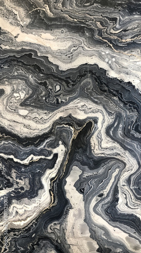 Silver Wave marble with silver-gray hues and flowing waves of veining