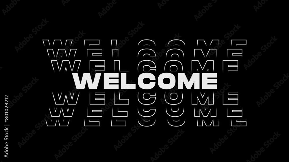 Animated text welcome video intro in 4k quality