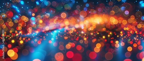 Vibrant Abstract Bokeh Lights Background with Vivid Colors