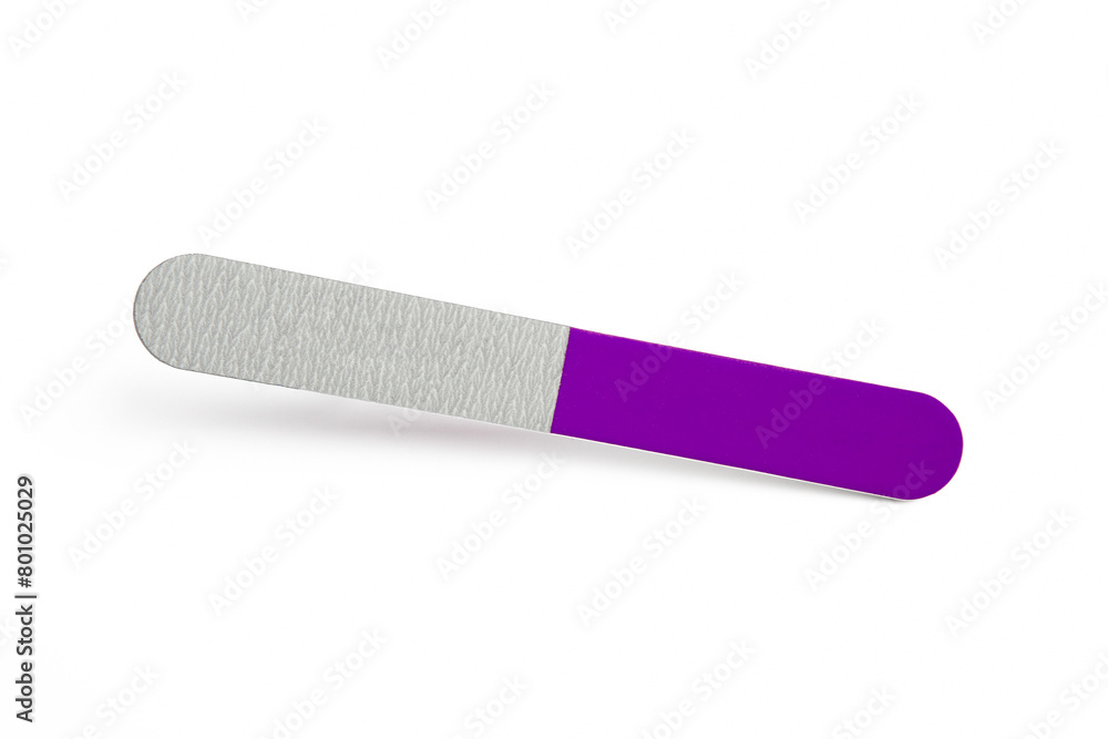 Nail file and polish isolated on white. Manicure set. Cosmetics Nail file and polish isolated on white. Manicure set. Cosmetics