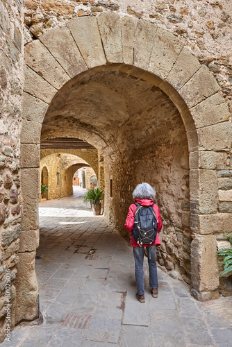 Historic medieval village of Monells. Girona, Costa Brava. Catalunya. Spain © h368k742