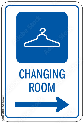 Changing room sign