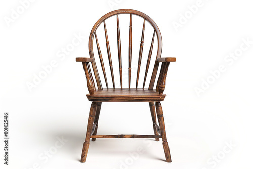 Vintage-inspired Windsor chair on a white background.