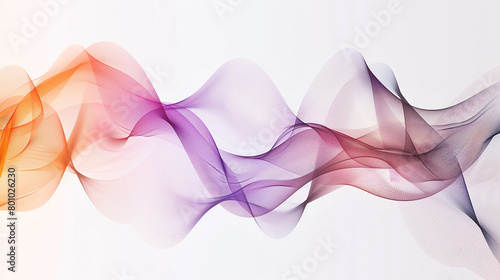 Embark on a visual journey through the tapestry of technological evolution with dynamic gradient lines in a single wave style isolated on solid white background